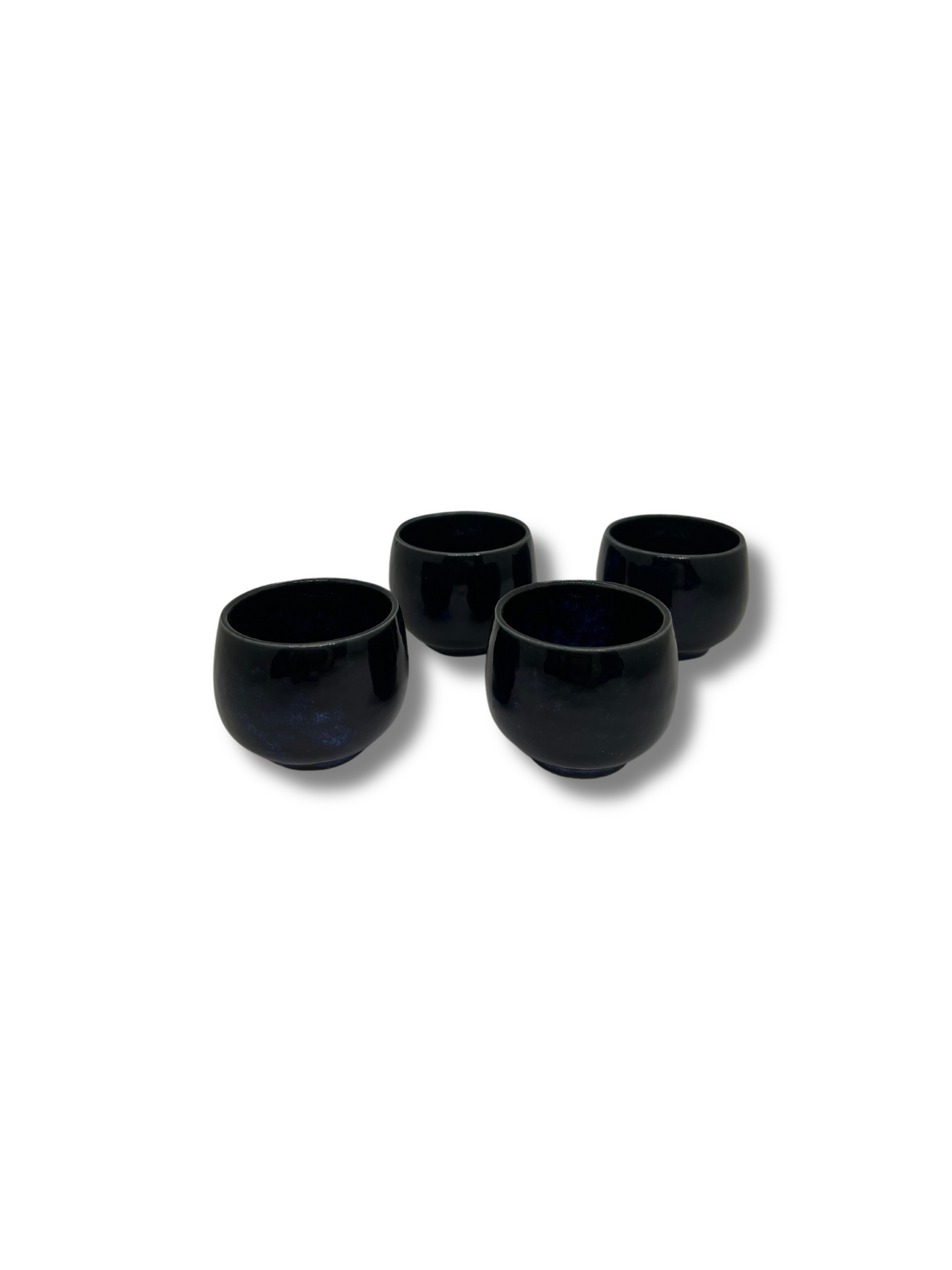 tasse de sake bleu X4