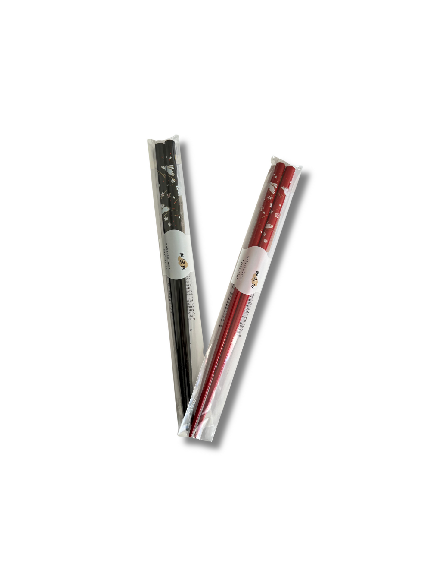 HASHI baguettes lapin noir et rouge 22,5cm