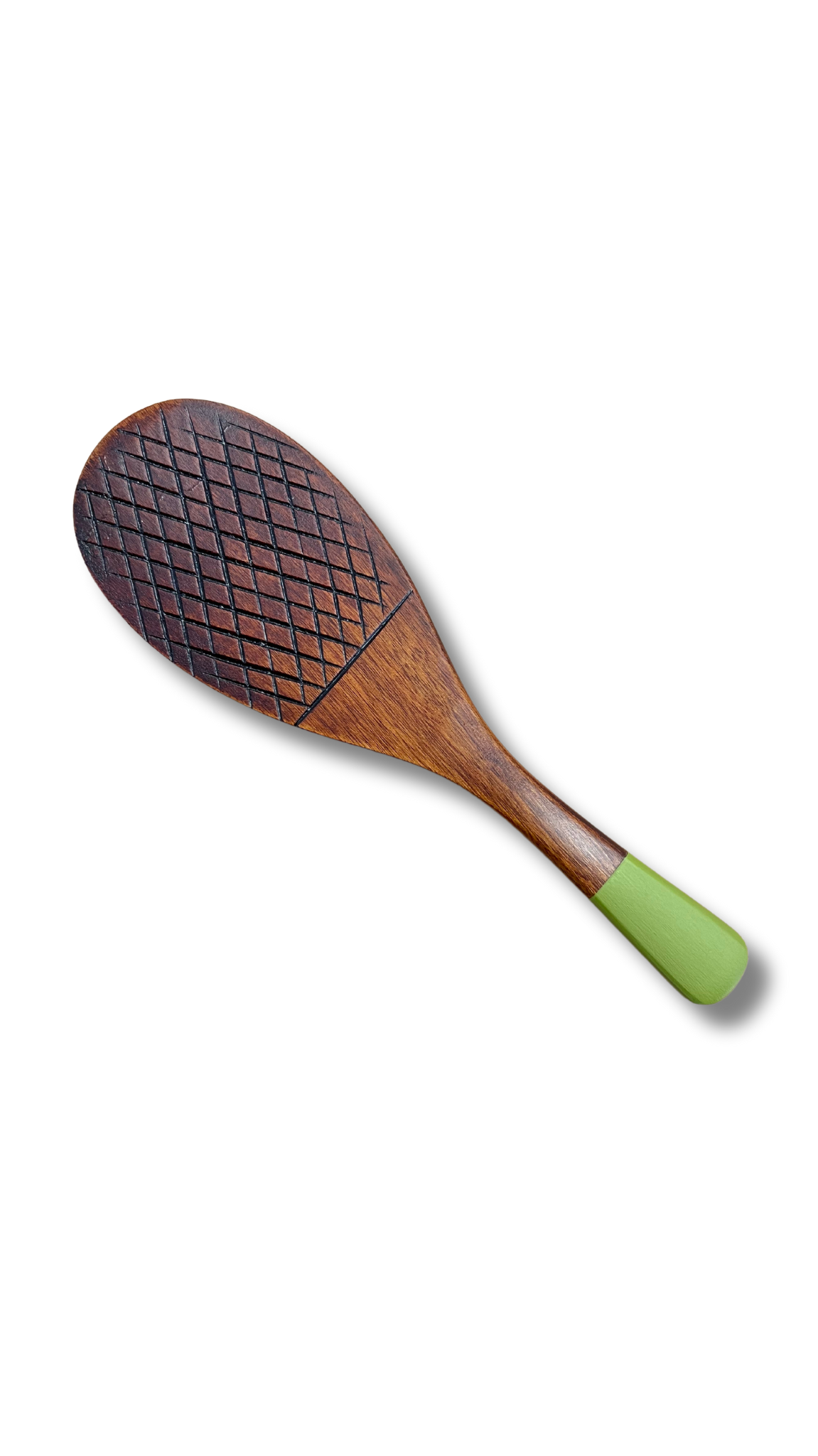 Spatule à riz Shamozi vermillon en bois de lithocarpus glaber