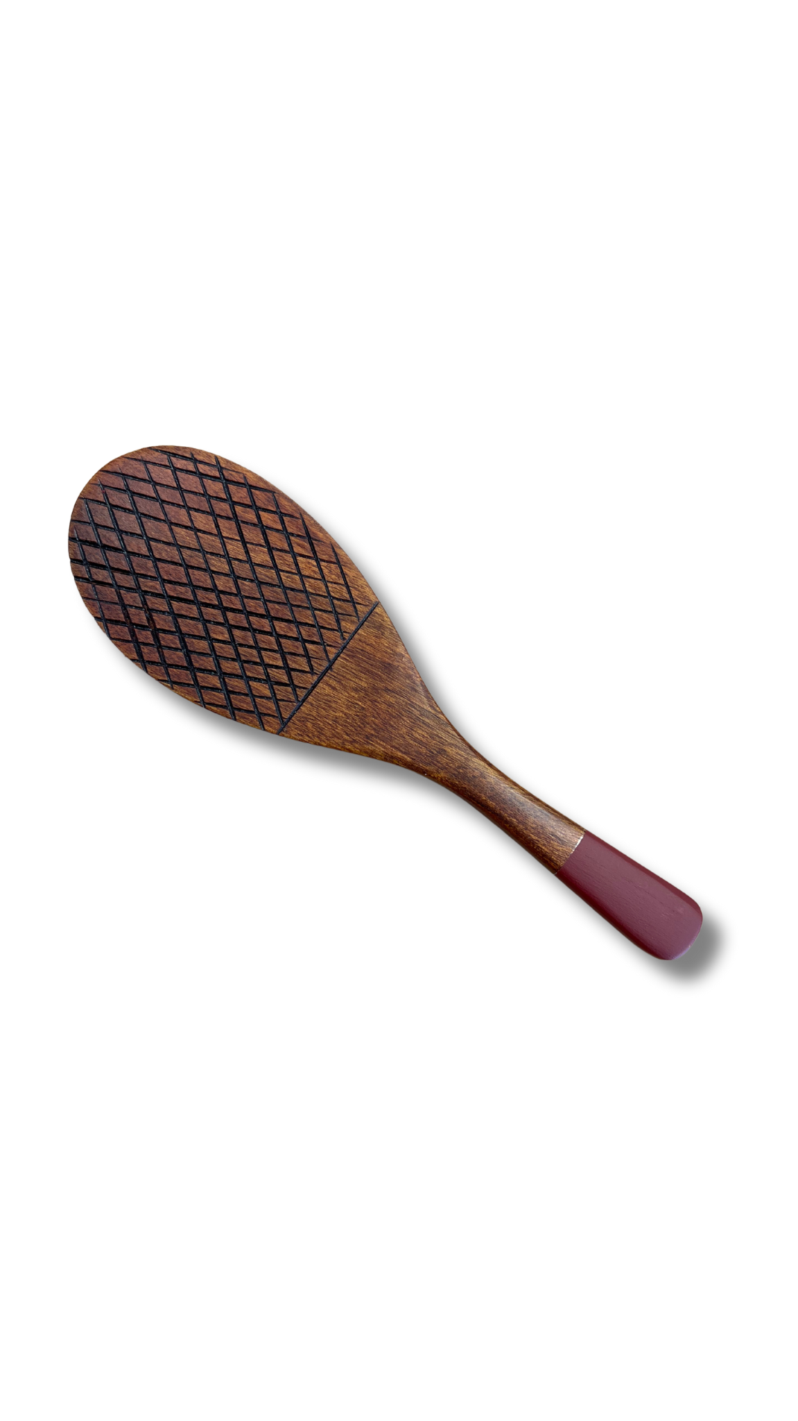 Spatule à riz Shamozi vermillon en bois de lithocarpus glaber