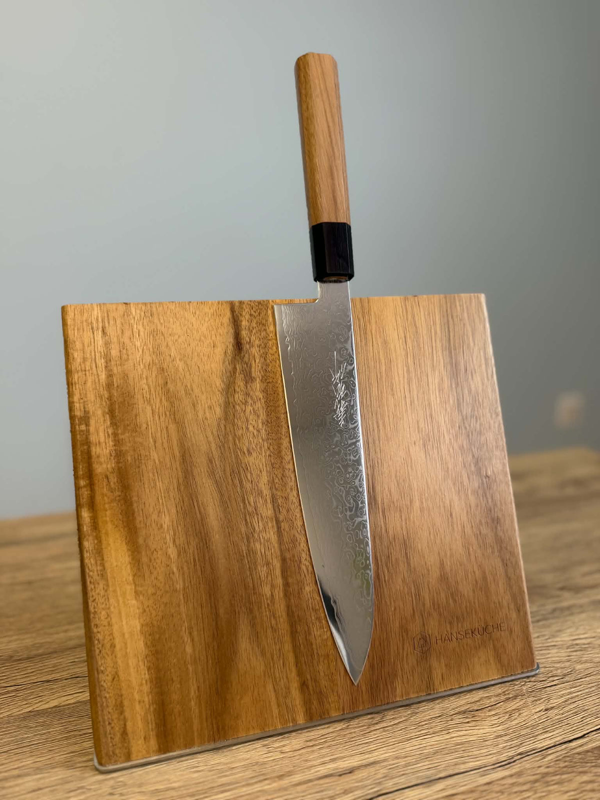 Gyuto Damase-Gin3 210mm - Manche Noyer