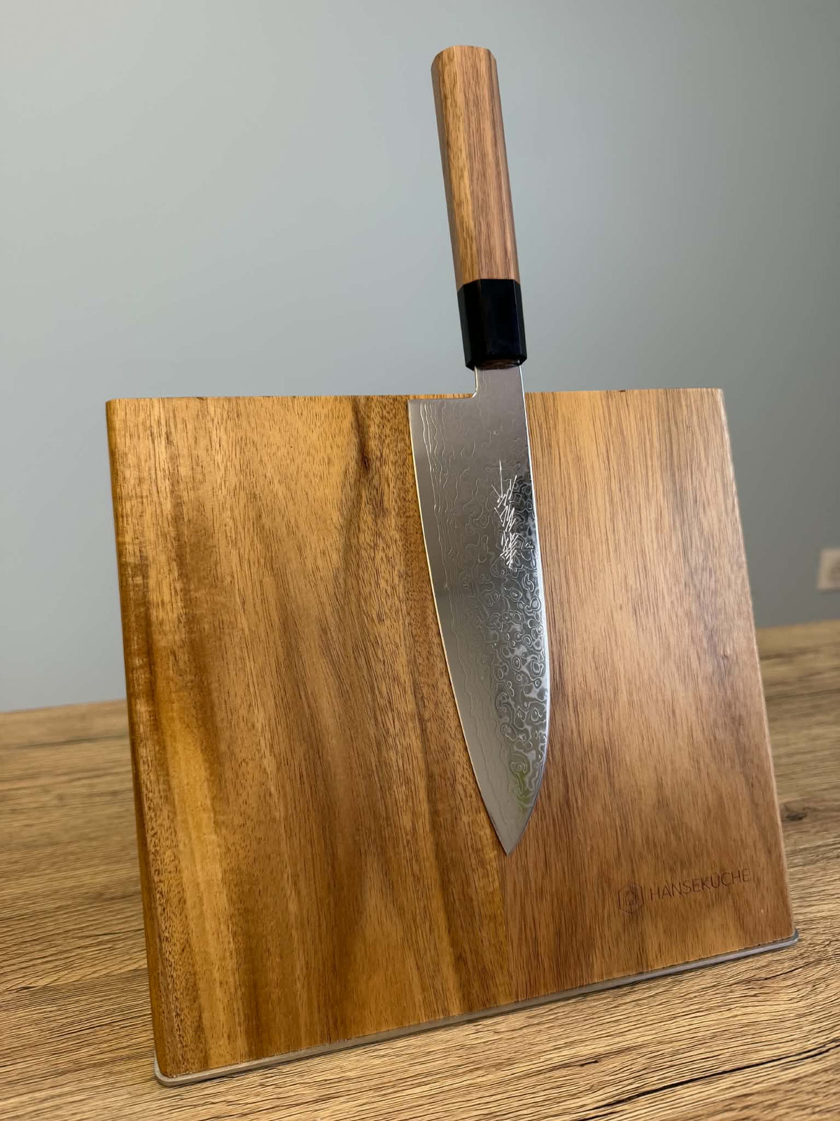 Santoku Damase-Gin3 180mm - Manche Noyer