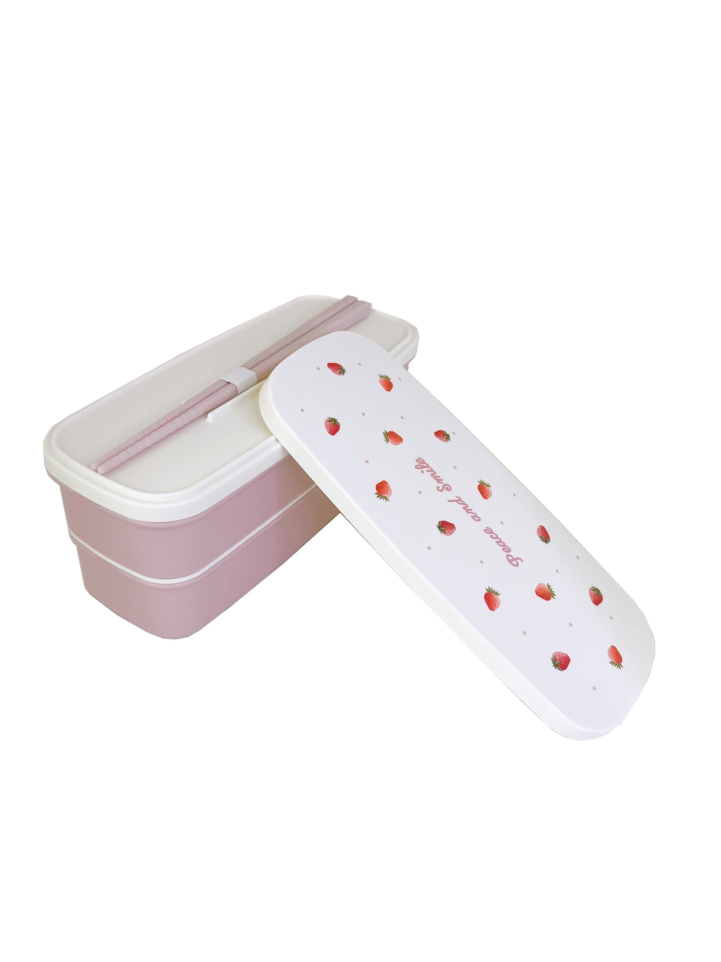 Lunchobox 2 étages fraises 640ml