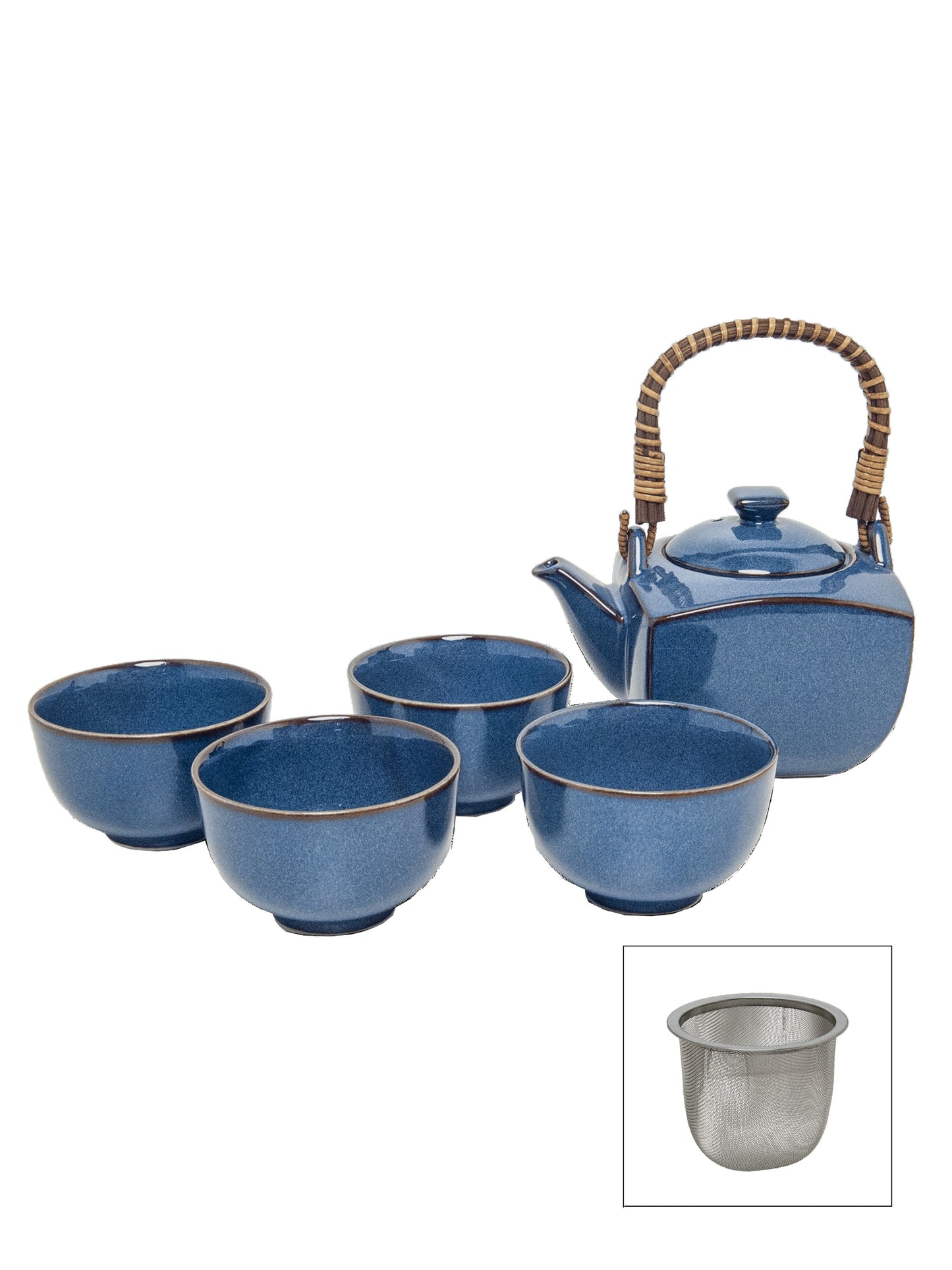 Ensemble à thé bleu