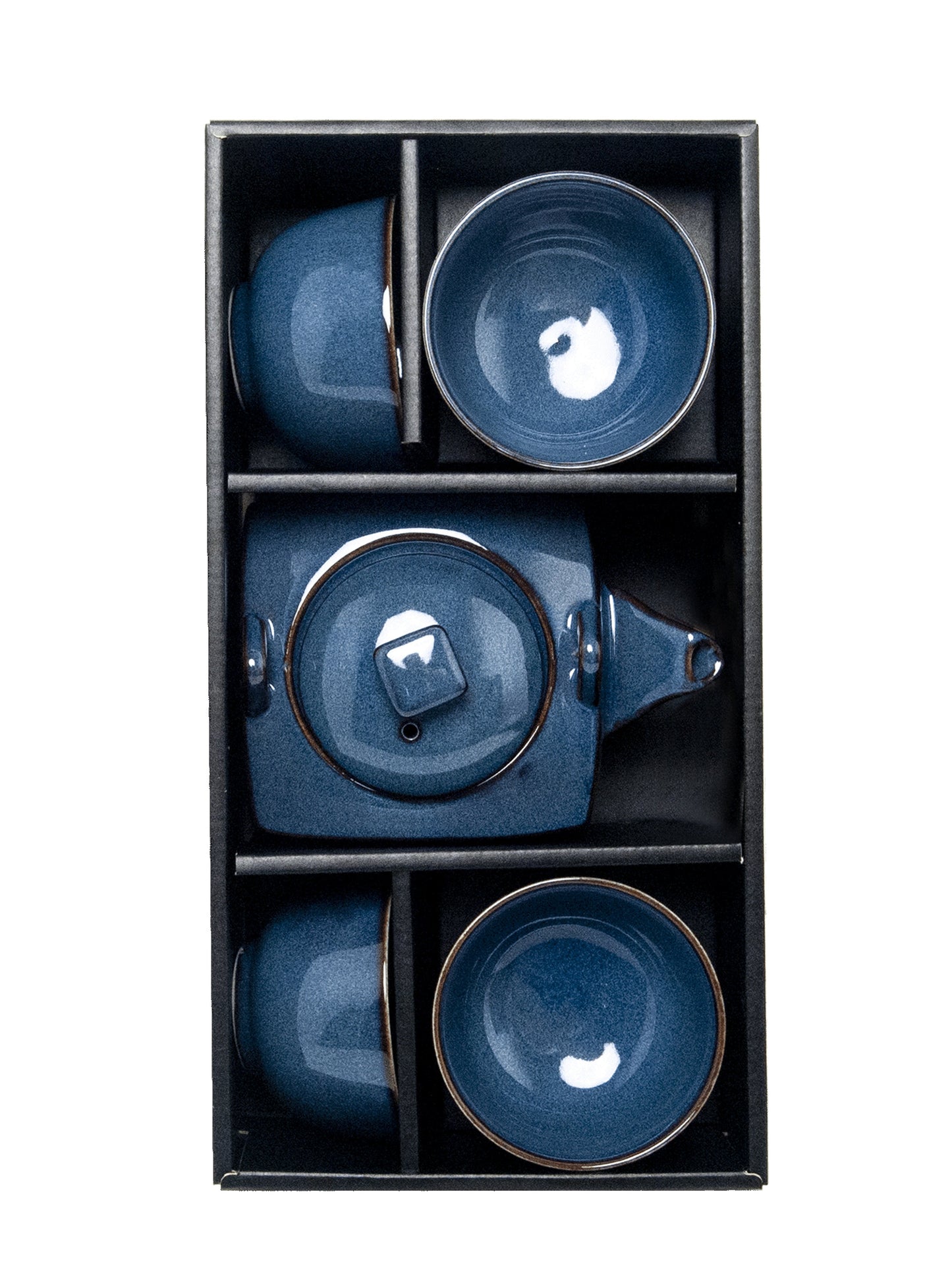 Ensemble à thé bleu