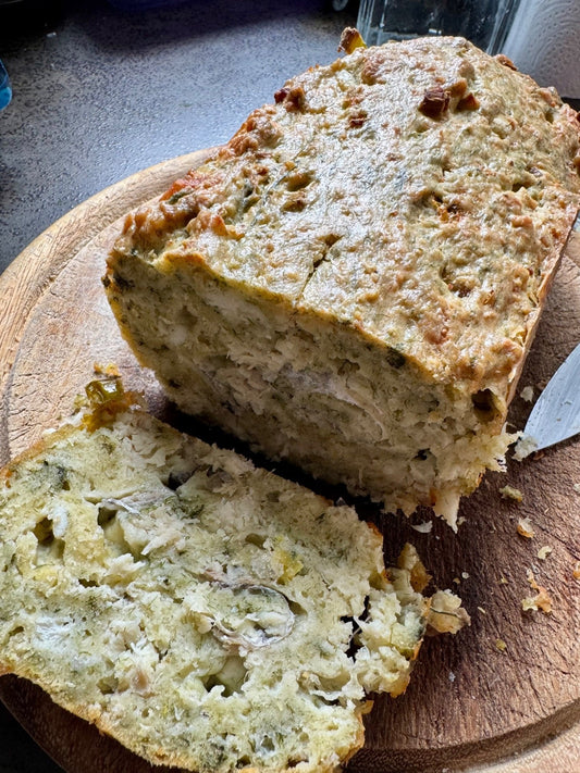 Cake salé japonais moelleux au poisson blanc, aonori et gingembre, recette maison par Naoko