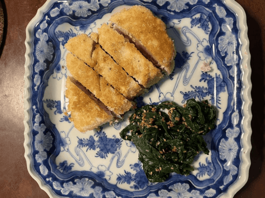 Maguro no panko-yaki, tranches de thon frais panées au panko japonais et frites, recette croustillante par Momoko