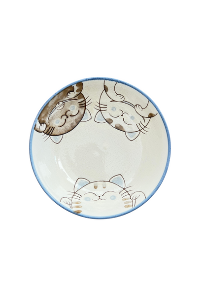 Plat profond trois chats 15,8cm