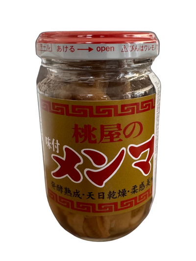 Pousses de bambou assaisonnées pour ramen – Menma japonais Momoya – garniture ramen 100g