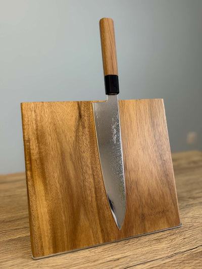 Gyuto Damase-Gin3 210mm - Manche Noyer