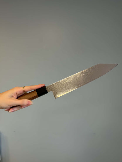 Kiritsuke-Gyuto Damase-Gin3 210mm - Manche Noyer