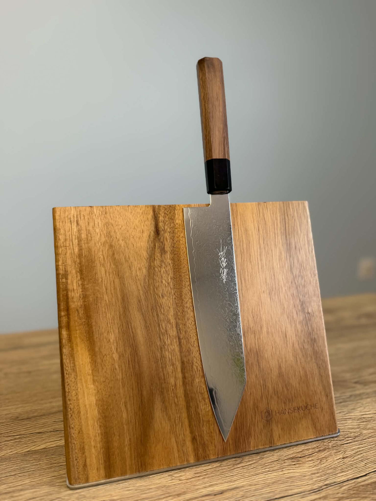 Kiritsuke-Gyuto Damase-Gin3 210mm - Manche Noyer