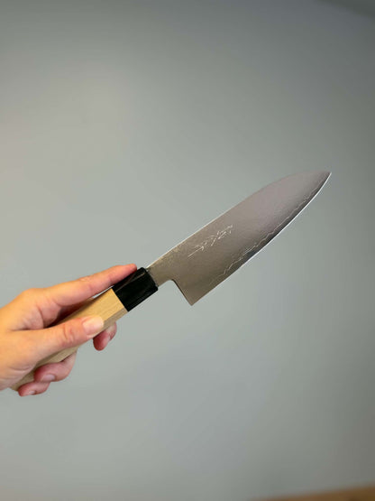 Santoku Damase-Gin3 180mm - Manche Magnolia