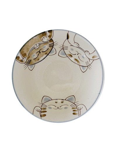 Bol Ramen Chat Ø21cm – Vaisselle Japonaise Bleu & Rose