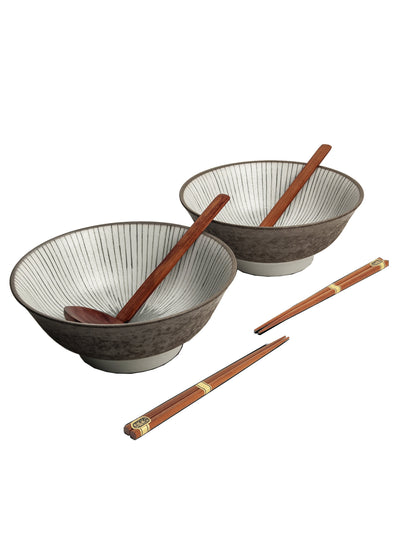 Ensemble Ramen Japonais Ø22cm – Céramique Mino-yaki