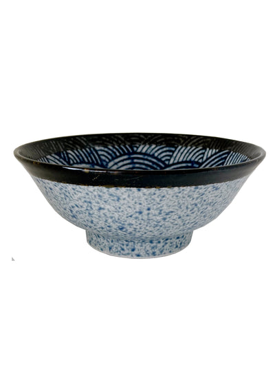 Bol Ramen Japonais Ø22cm – Motifs Ansen & Vague Seigaiha