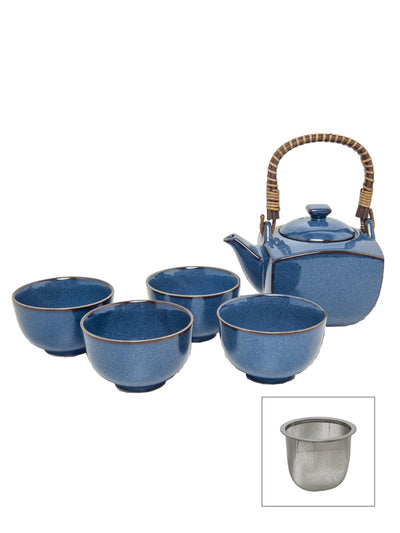 Ensemble à thé bleu